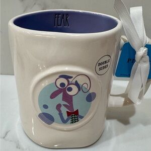 RAE DUNN DISNEY PIXAR “INSIDE OUT” COFFEE MUG “RISK IS OVERRATED” w/FEAR NEW